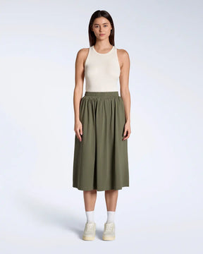 Gathered Midi Skirt