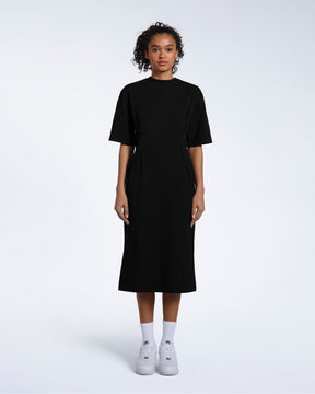 Pleated Waist Organic T-Shirt Dress