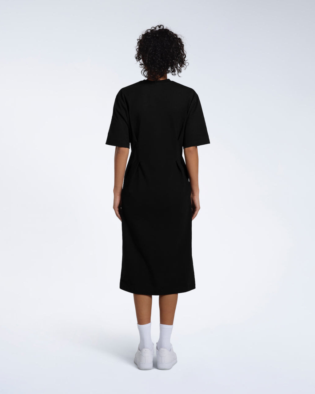 Pleated Waist Organic T-Shirt Dress