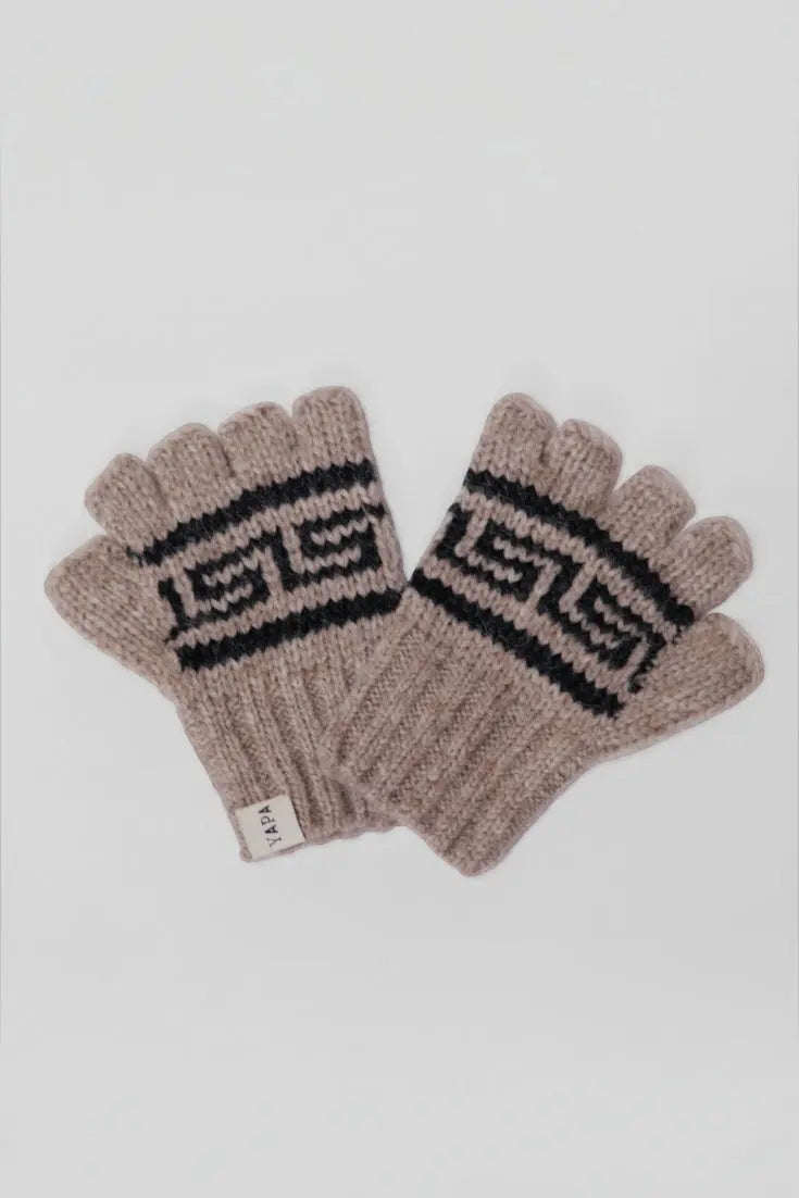 Sari alpaca fingerless gloves