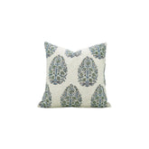 Unique Hand Made Block Printed Viscose Linen Pillow Cover- Kumud