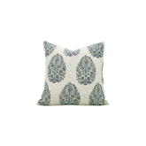 Unique Hand Made Block Printed Viscose Linen Pillow Cover- Kumud