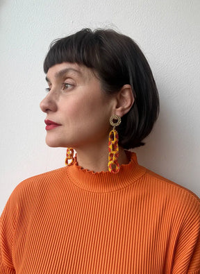 BOLD CHUNKY LINK EARRINGS
