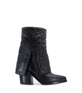 Stylish Black Western Ankle Boots Ami