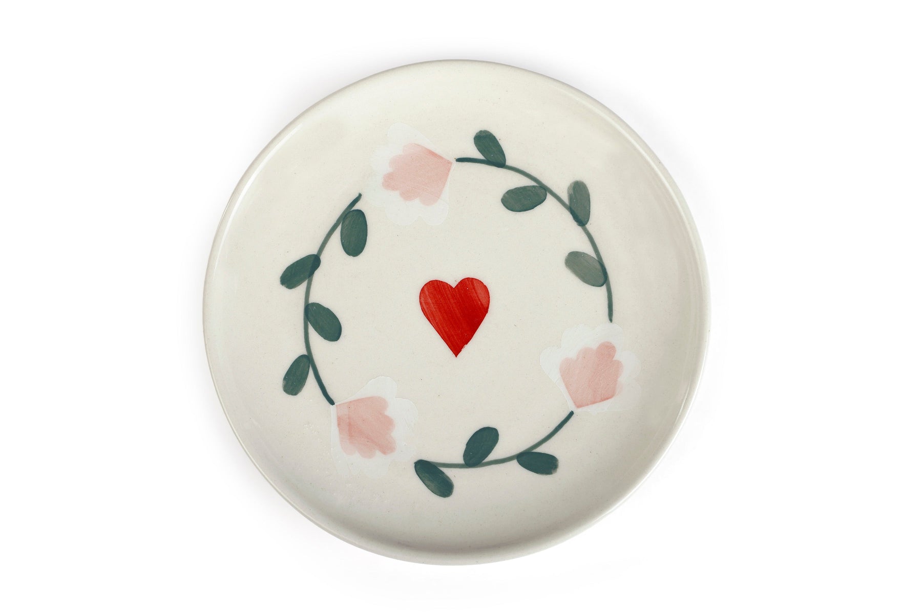 Ceramic Dessert Plates - Amour Petal , 7 Inches
