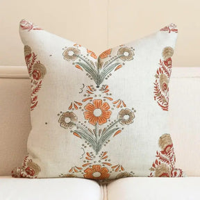 Natural Hand Block Printed Desgin Viscose Linen Pillow Cover - Vanshika Mohini