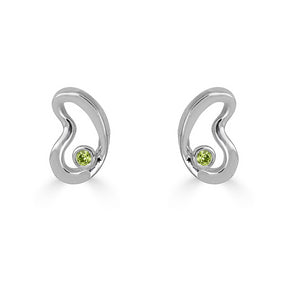 Sahab Birthstone Studs in Silver
