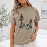 Hammock & Campfire Pines Nature Graphic T-Shirt |