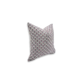 Unique Floral Block Print Thick Linen Pillow Cover - Alia