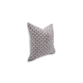 Unique Floral Block Print Thick Linen Pillow Cover - Alia