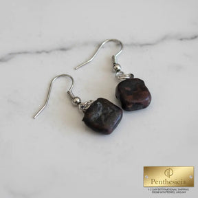 Aurore Hand-painted Square Ceramic Earrings