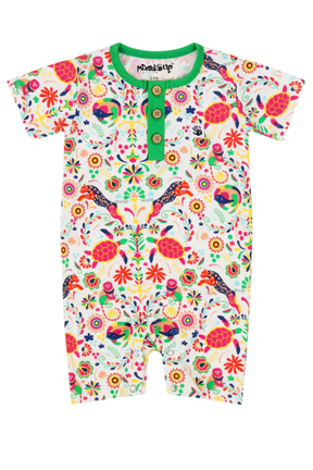 Mixed Up Clothing Suave Baby Romper - Animal Arabesque