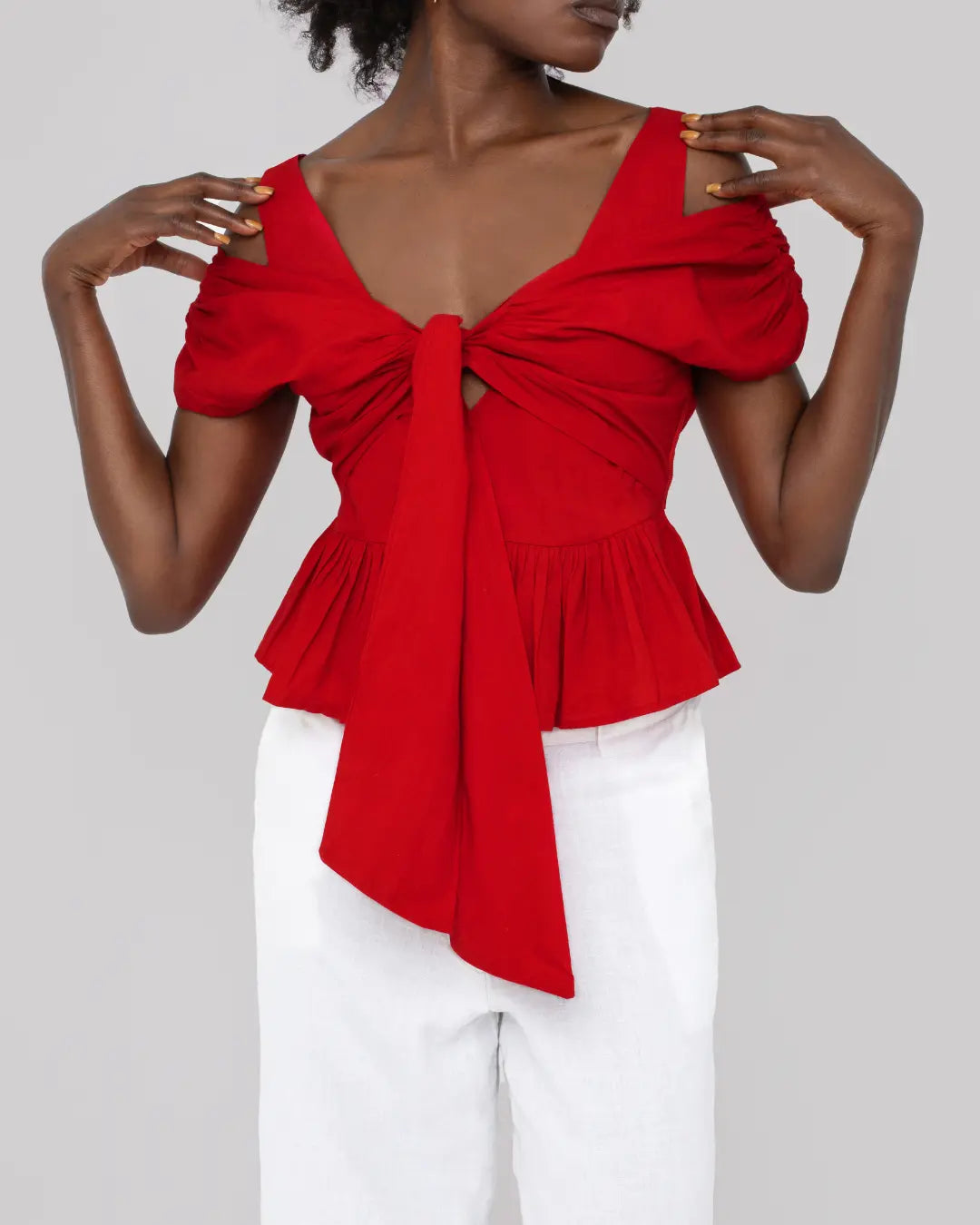 Usha Poplin Peplum Top