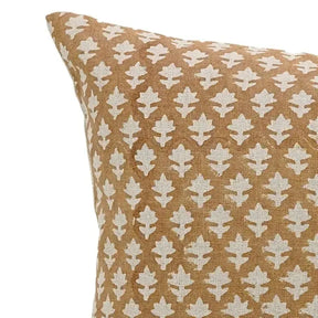 Unique Handmade Design Block Print Pure Linen Pillow Cover- Pink City
