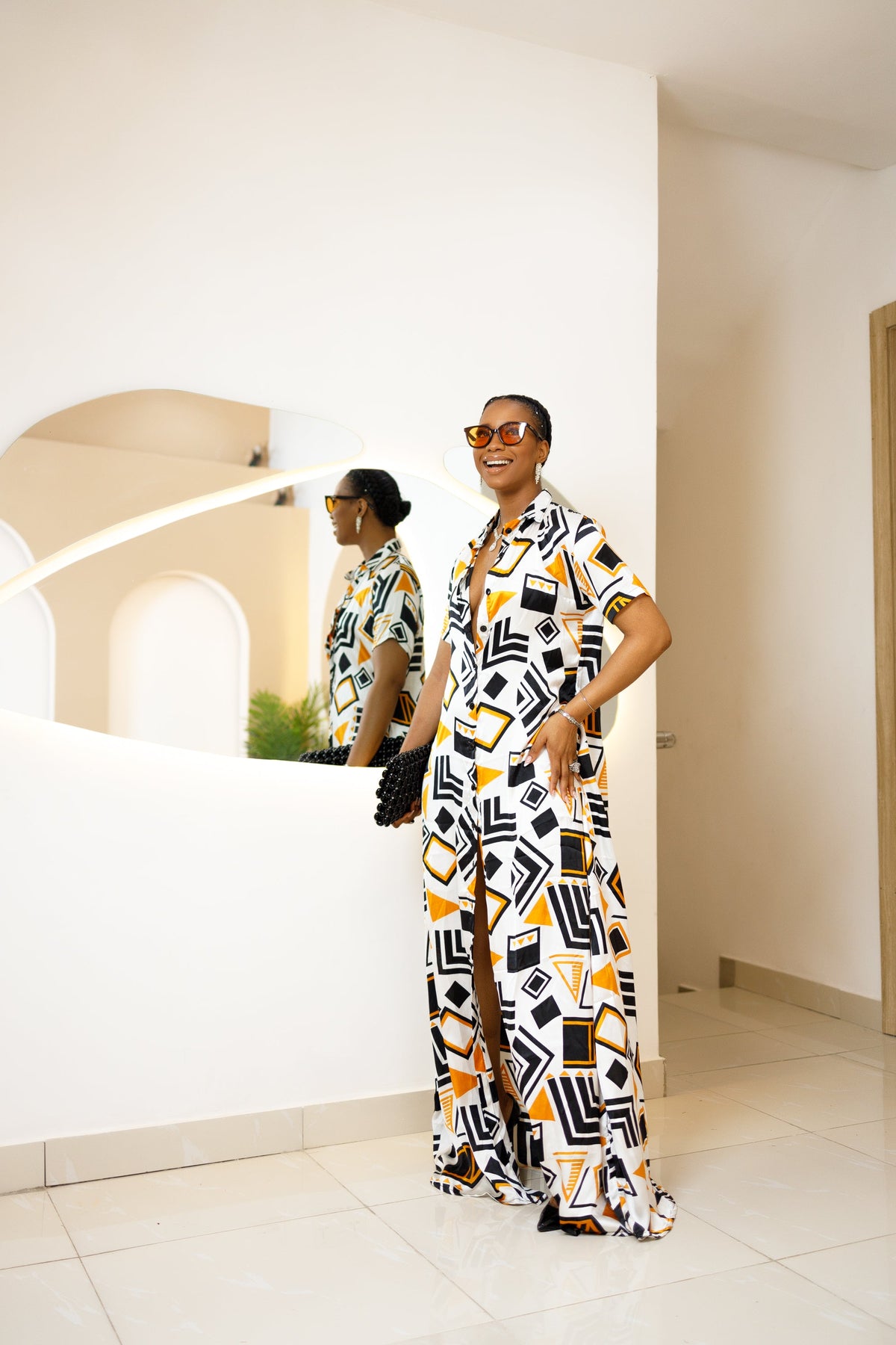 Adaugo Silk Ankara Kaftan