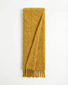 CHUNKY CHENILLE KNIT BLANKET WITH FRINGE