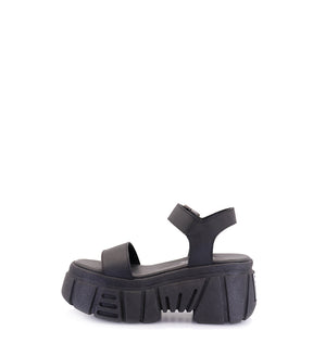 Stylish Black Eco-Leather Platforms Jochu