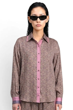 Paisley Motif Long Sleeve Shirt