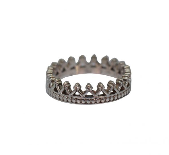 Silver Crown Puzzle Stack ring