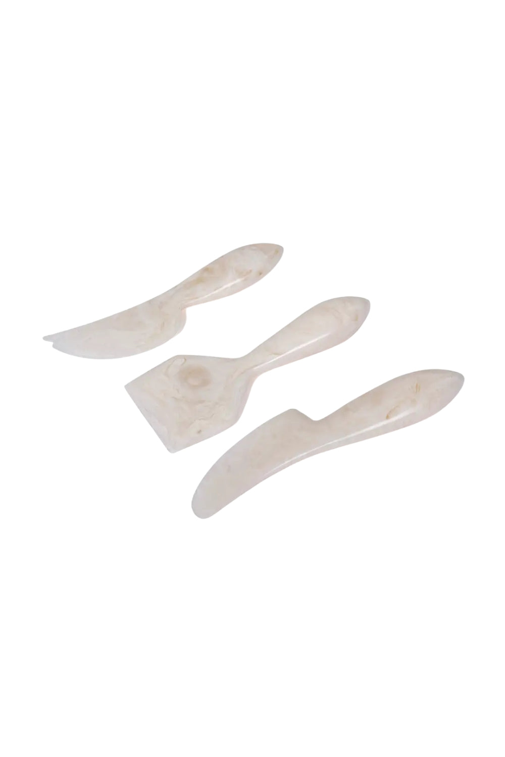 Resin Cheese Knife, Vanilla  (set Of 3)  - 6 Inches