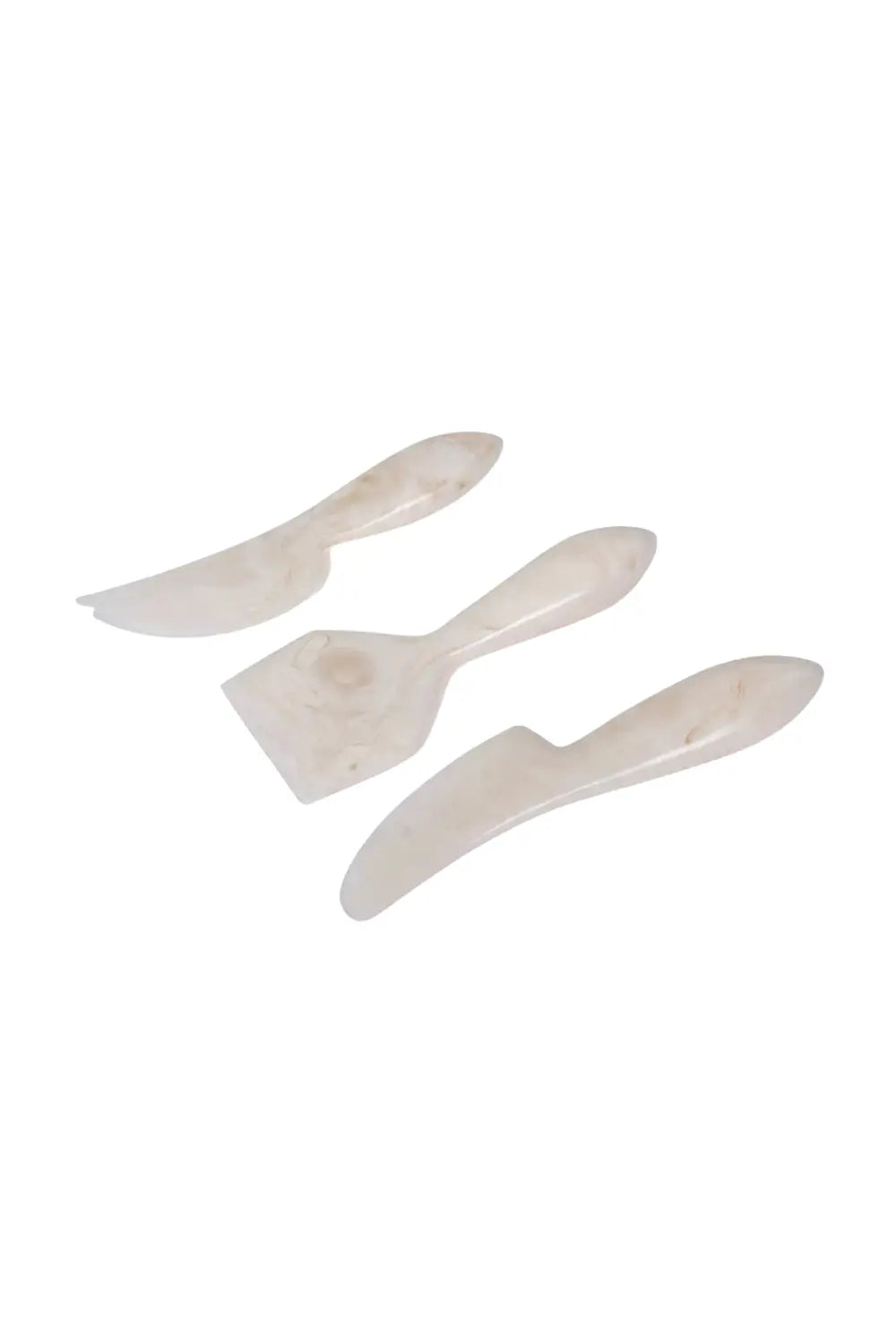 Resin Cheese Knife, Vanilla  (set Of 3)  - 6 Inches