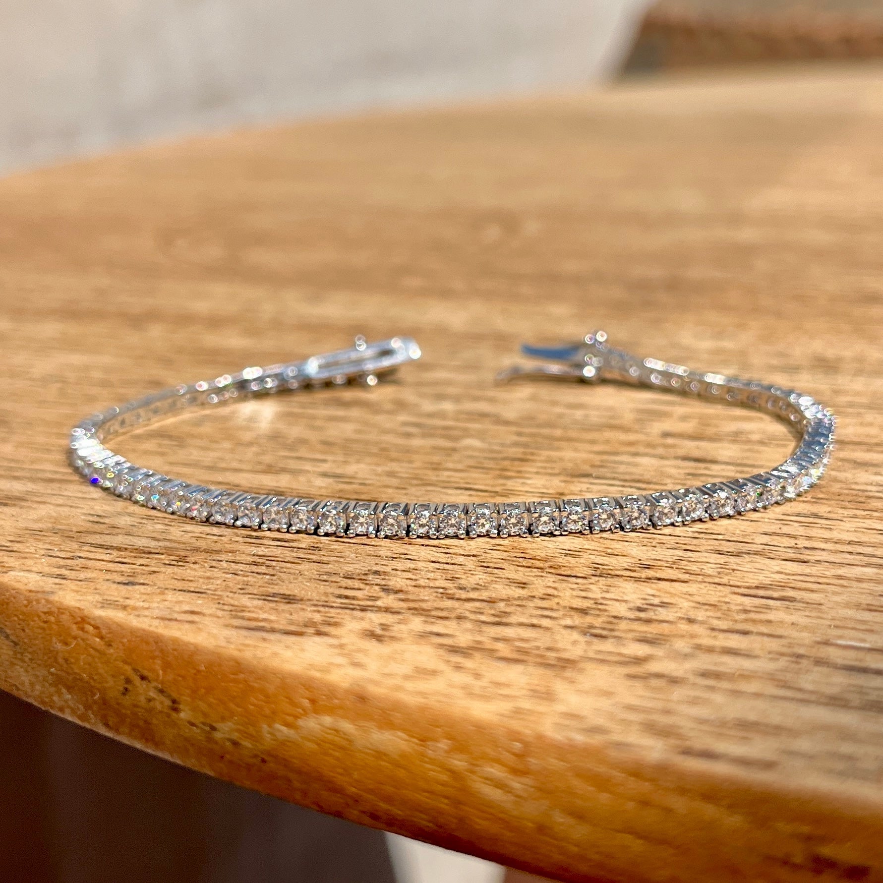 THE “MARGO” 4 PRONG 2MM TENNIS ANKLET