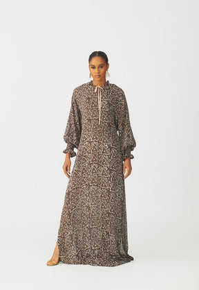Ihunanya Floral Indigo kaftan