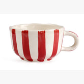 Ceramic Red Cappuccino Cup, 2.9 x 3.9 Inches