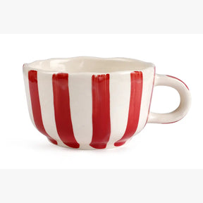 Ceramic Red Cappuccino Cup, 2.9 x 3.9 Inches