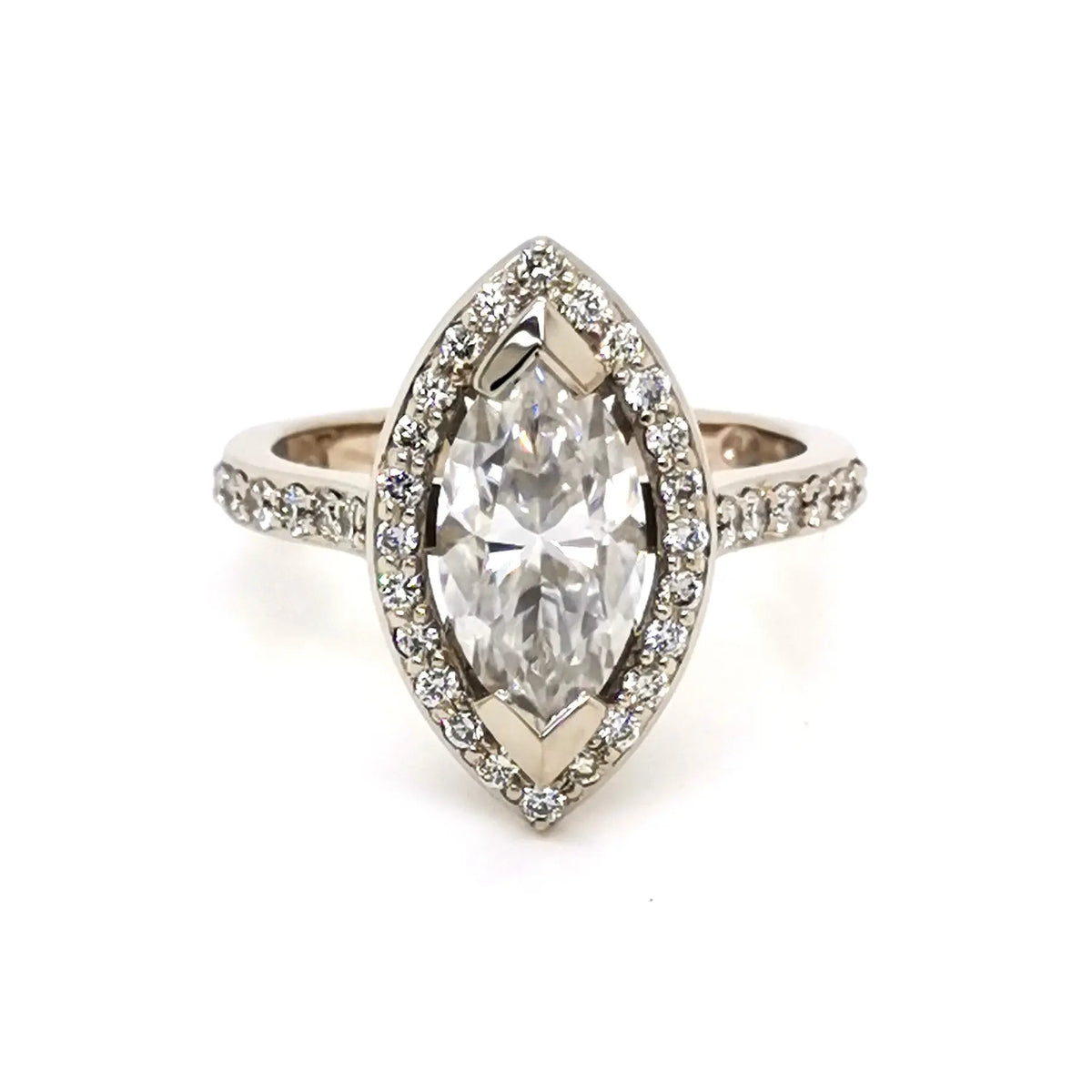 Marquise Halo Ring