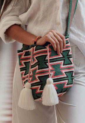 Green Jalia Wayuu Bag