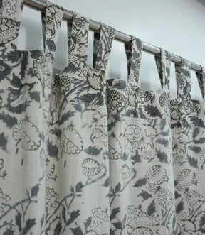 Handcrafted Akashganga Block Print Linen Curtains