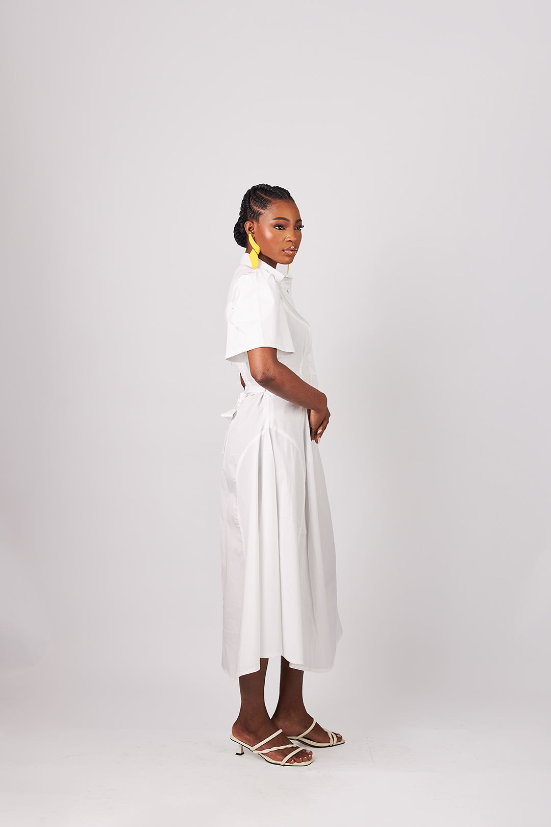 Zimuzo white shirt dress