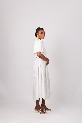 Zimuzo white shirt dress