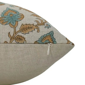 Farmhouse Style Hand Block Print Boho Pure Linen Pillow Cover- Madhubala
