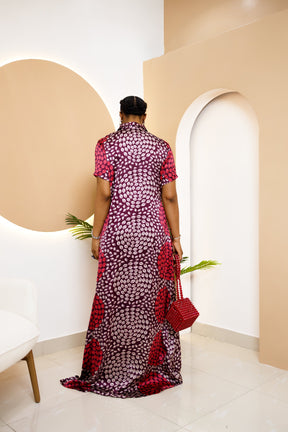 Adanwa Silk Ankara Kaftan