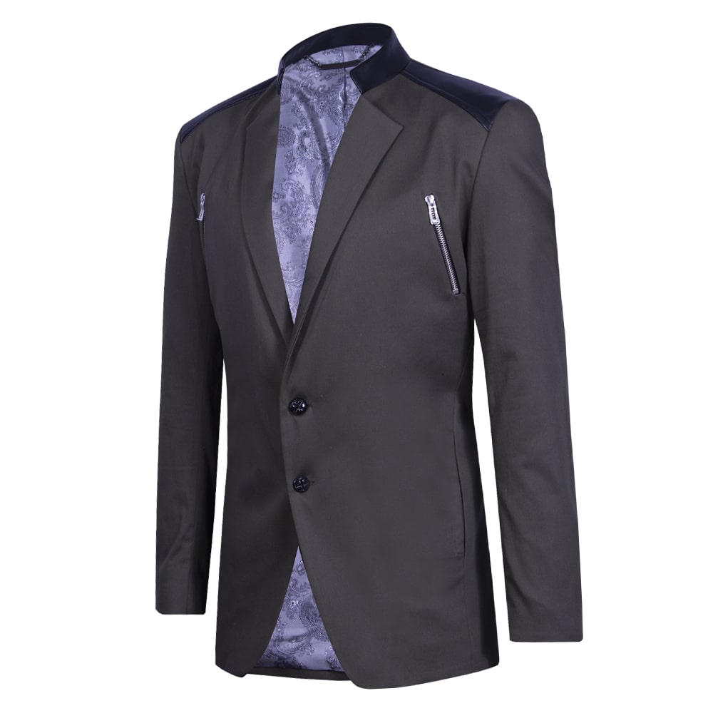 Green blazer with synthetic shoulders
