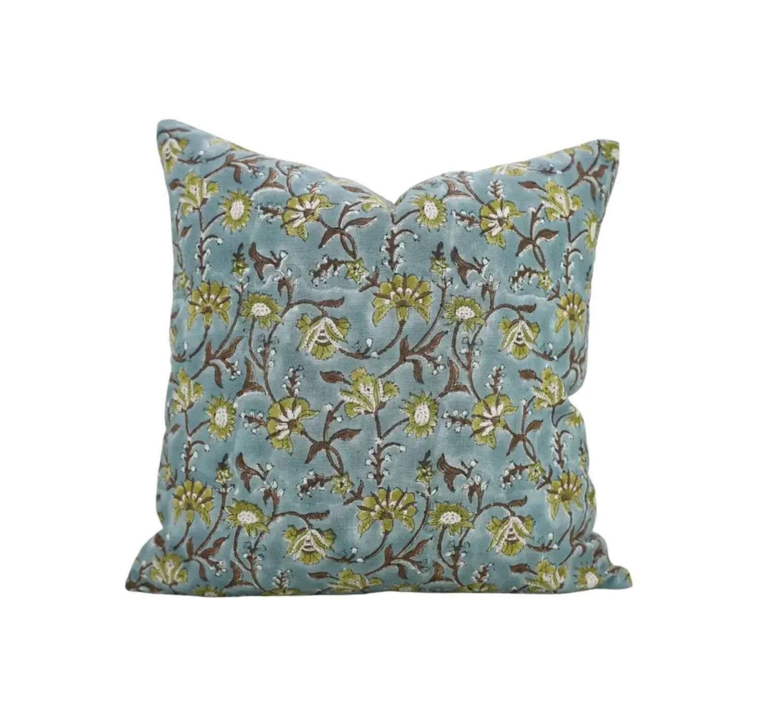 Stylsih Hand Block Printed Handmade Viscose Linen Pillow Cover - Nayaab