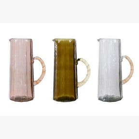 Hammered water pitcher, Pink -6.25 x 9.5 Inches