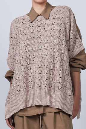 Baylee Poncho | Rose Melange