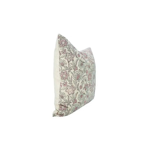 Natural  Block Print Linen Blend Pillow Cover - Jarul