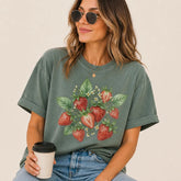 Vintage Strawberry Botanical Graphic Tee