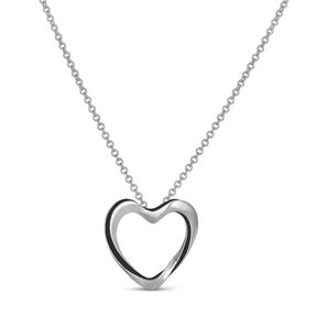 Lilo Color Heart Pendant - Silver