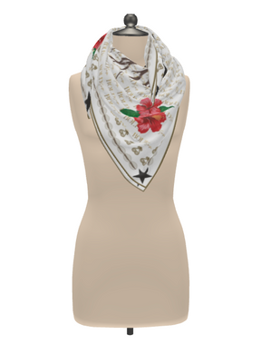 African Diaspora Return to Bloom 100% Silk Scarf