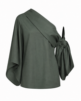 Ciocco Draped One-Shoulder Blouse