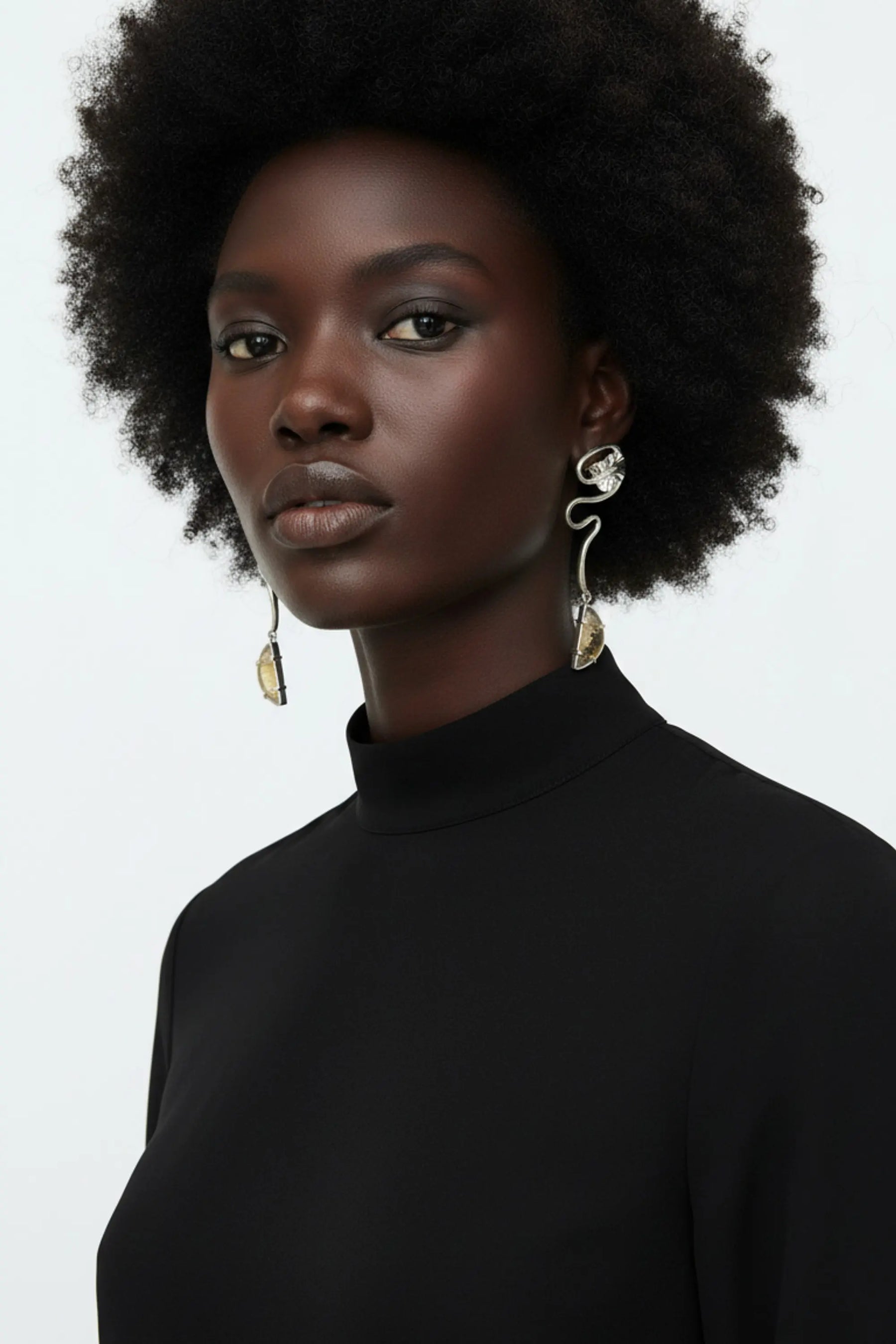 Sterling Silver Floral Narmade Earcuff Set