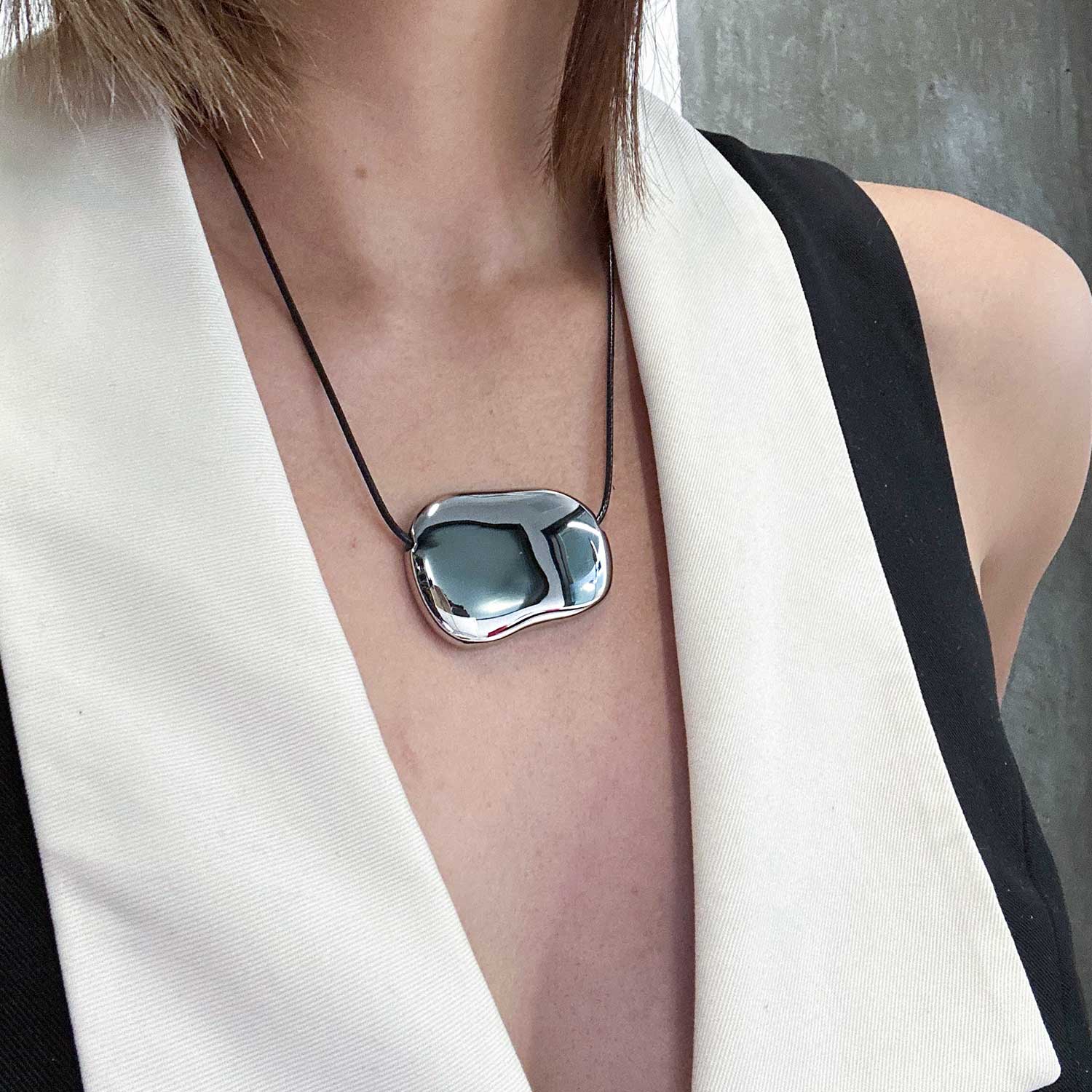 Linda Cord Vegan Leather Necklace