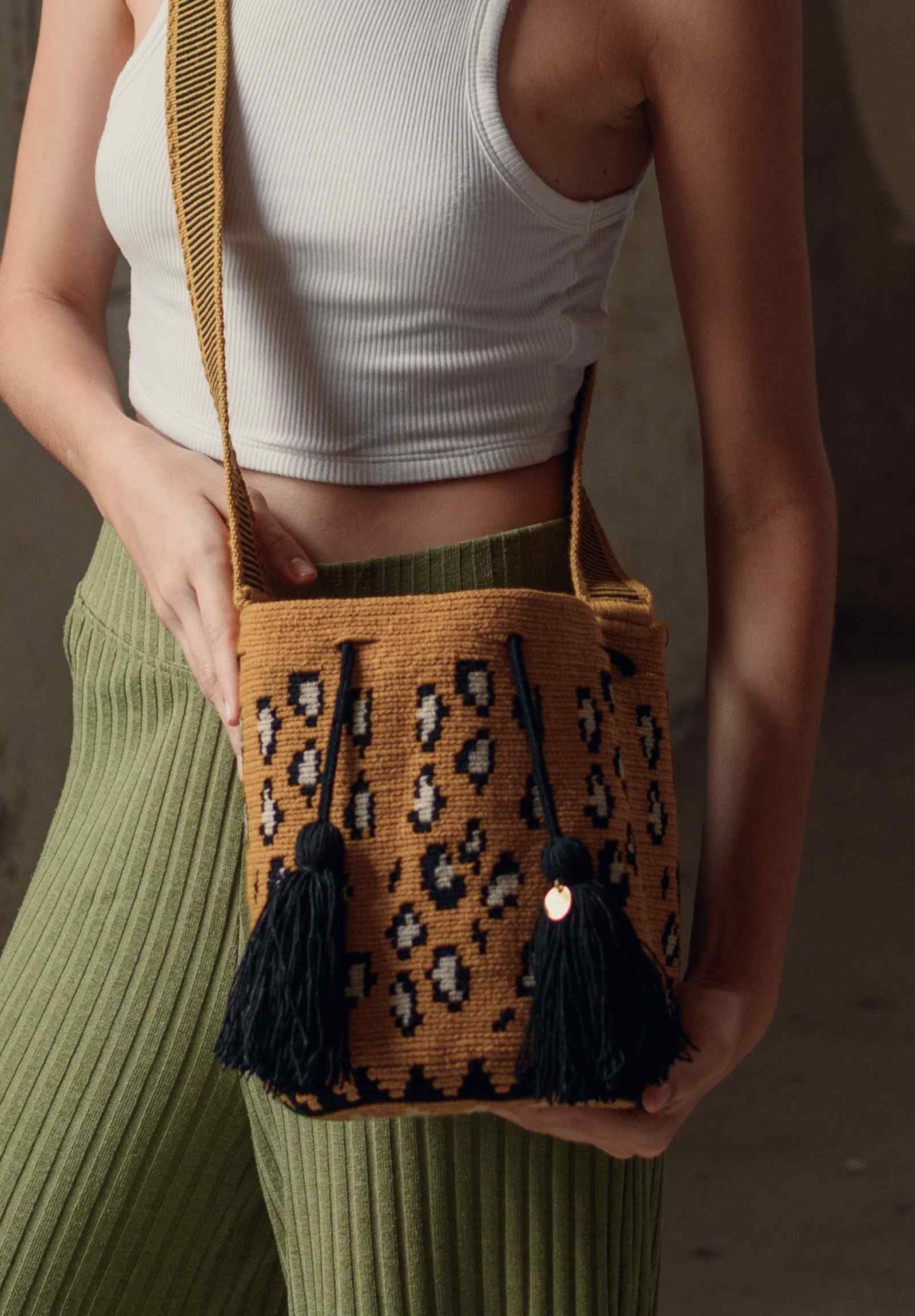 Leopard Wayuu Bag