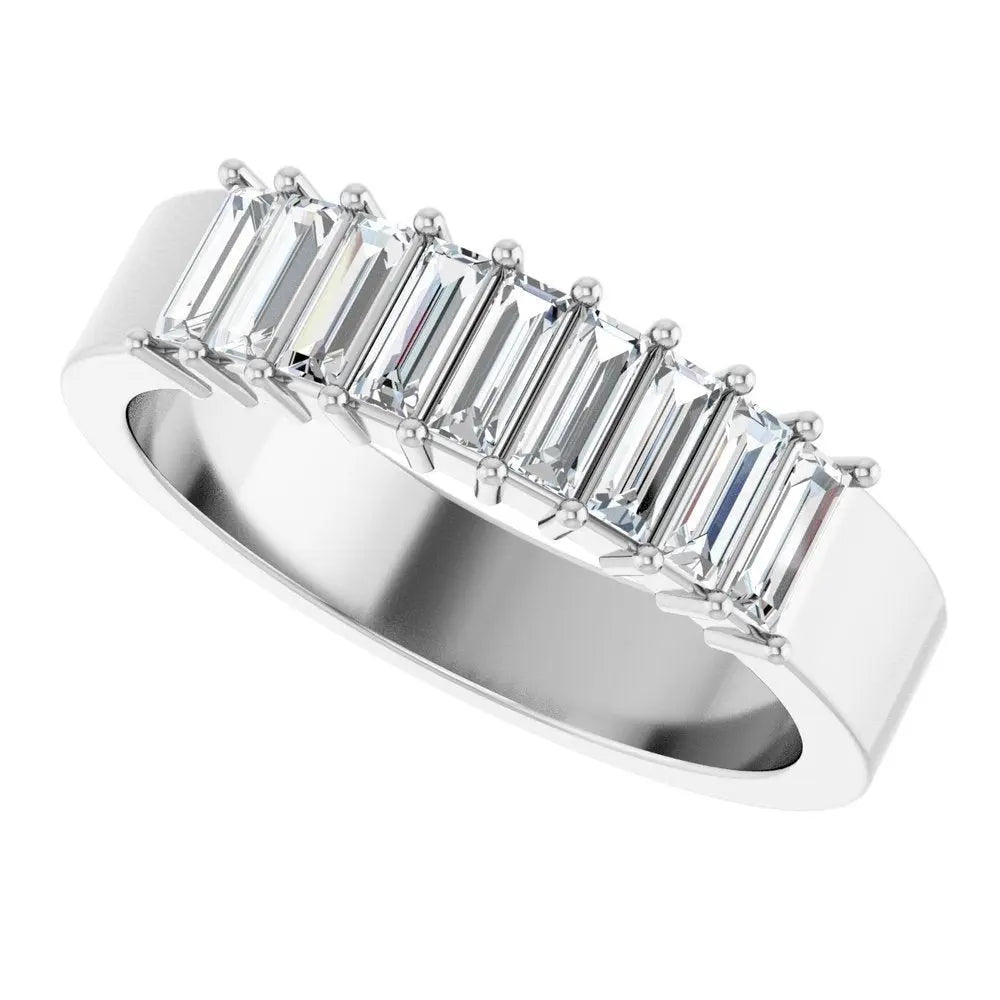 1/2 CT Lab-Grown Baguette Diamond Band in 14K Gold