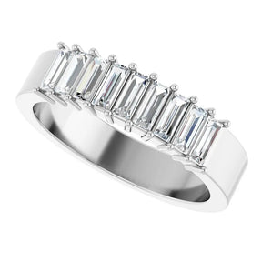 1/2 CT Lab-Grown Baguette Diamond Band in 14K Gold